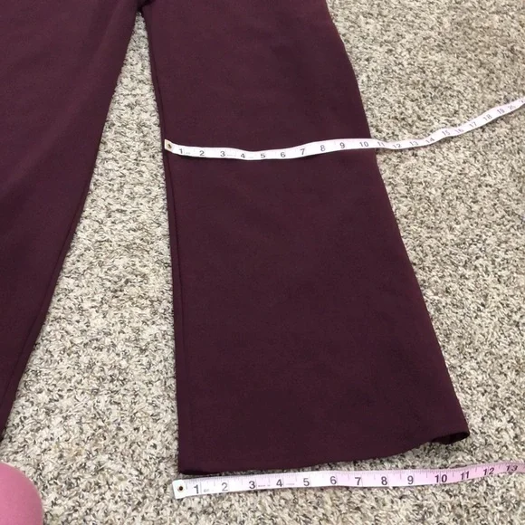Alexis Kendall Wide Leg Jumpsuit Size Medium Maroon Red Ruffle Strapless